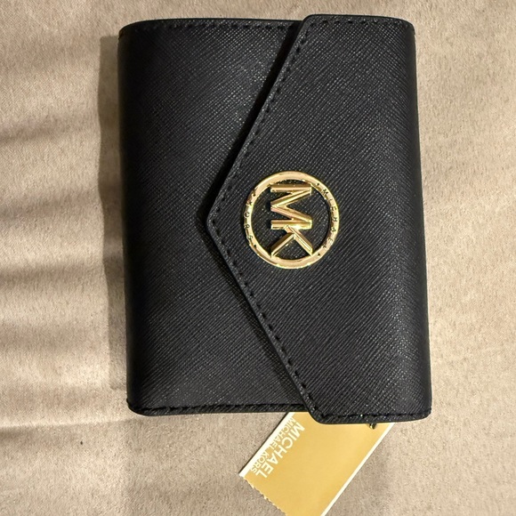 Michael Kors Other - Michael Kors Black Card Holder with Gold Logo